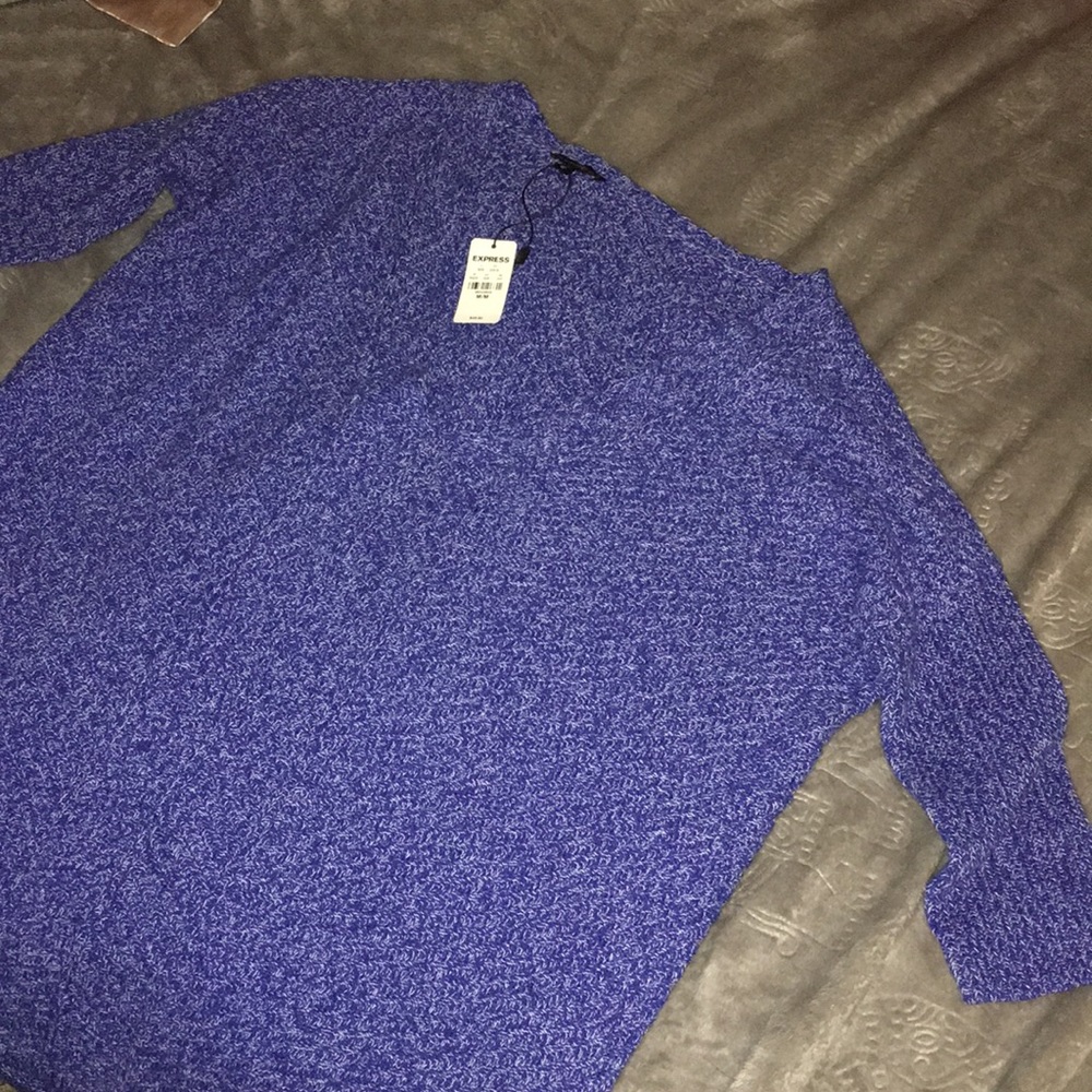Express blue comfortable sweater